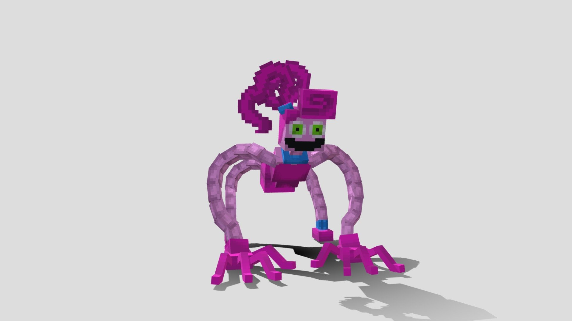 Pixy on X: A new playmate! Mommy Long Legs🕷️❤️! ----------o----------  #Minecraft #3Dmodel #pixelart  / X