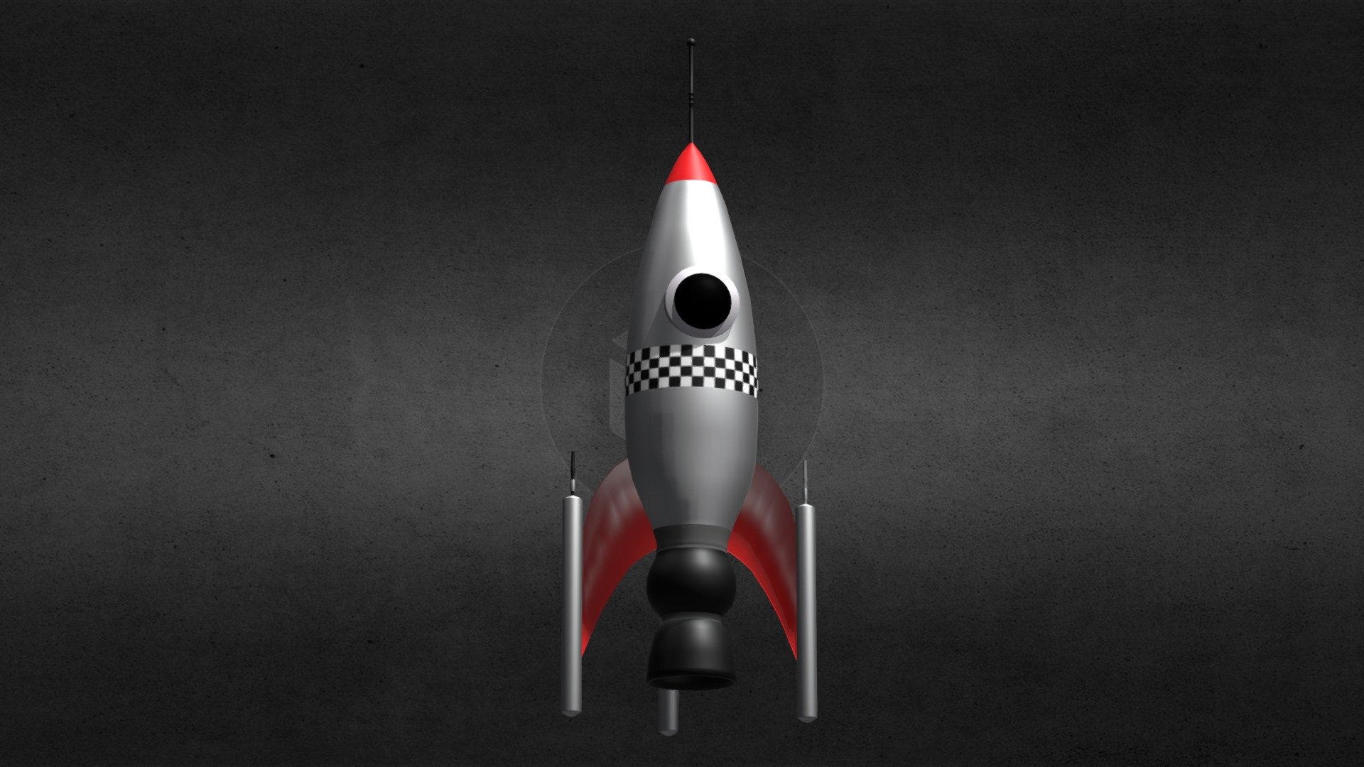 rocketship 3d model