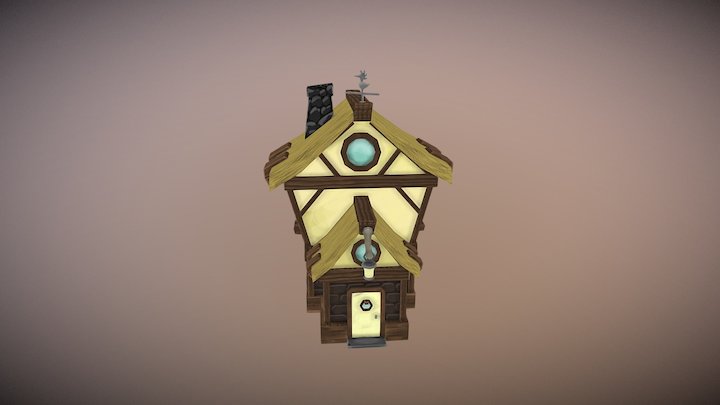 Cartoon Farmhouse 3D Model