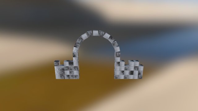 H Stone Gate 3D Model