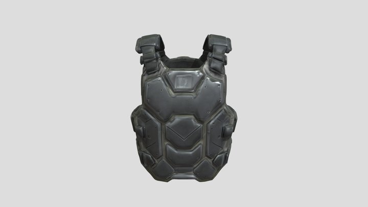 Tactical Armor Vest 3D Model