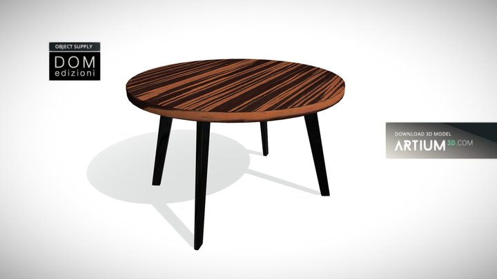 Dinner table Harry from Dom Edizioni 3D Model