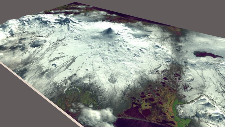 Mount Shishaldin Volcano, Unimak Island, Alaska – Free 3D Model STL