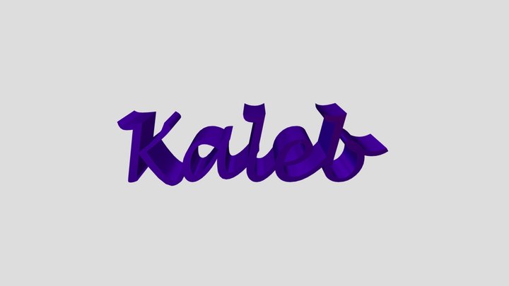 Kaleb Logo OBJ 3D Model