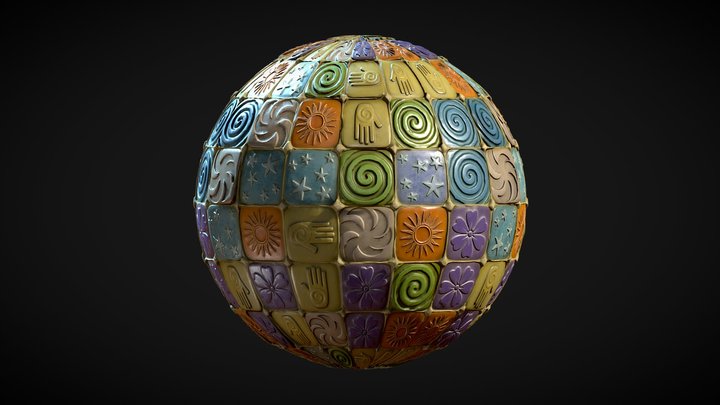 Ceramic Tiles Material 3D Model
