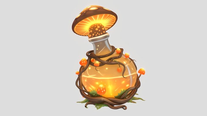 Enchanted Mushroom Potion – Modèle 3D gratuit STL