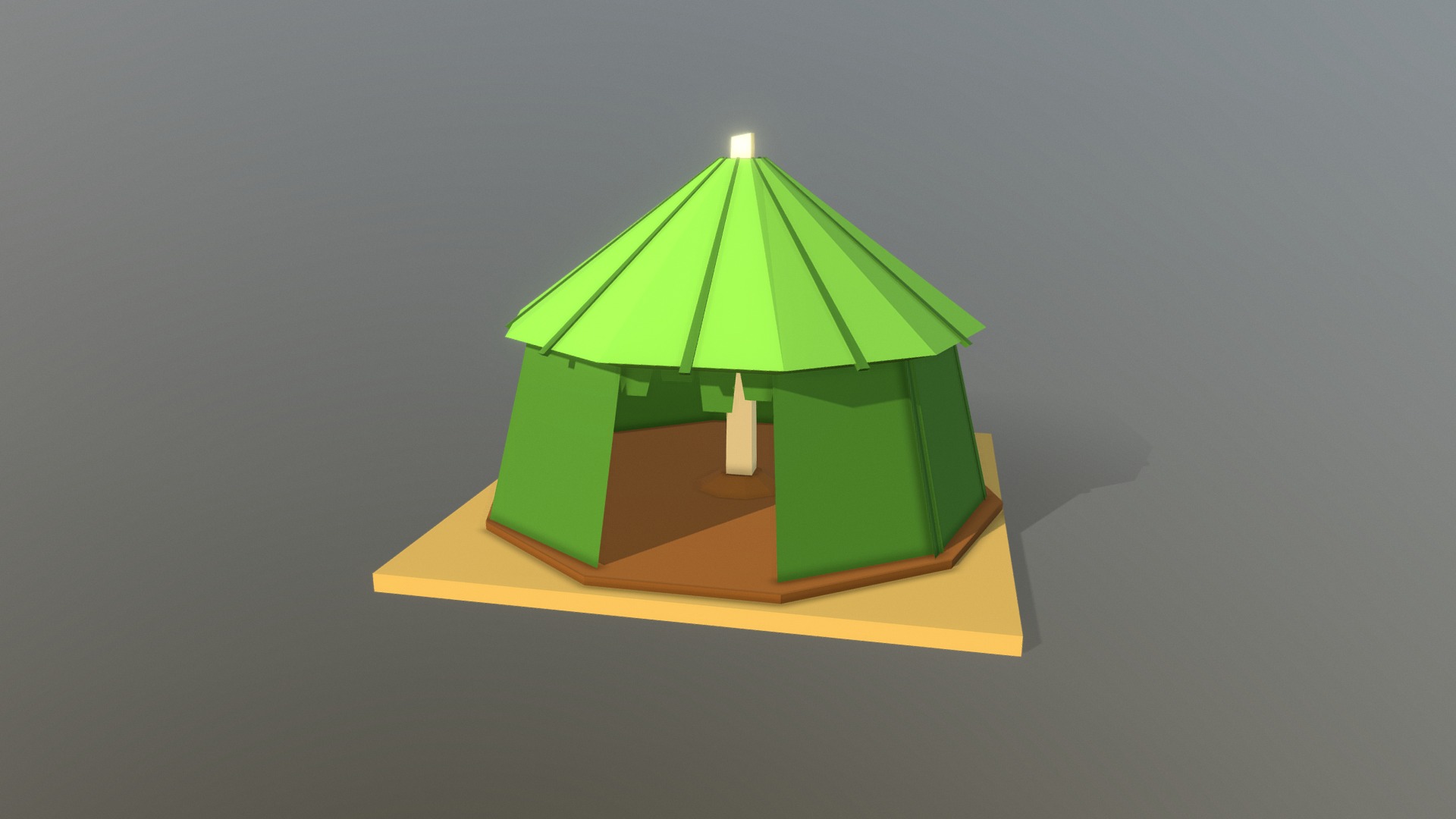 3D model HIE Thatched Hut N1 - This is a 3D model of the HIE Thatched Hut N1. The 3D model is about a small green house.