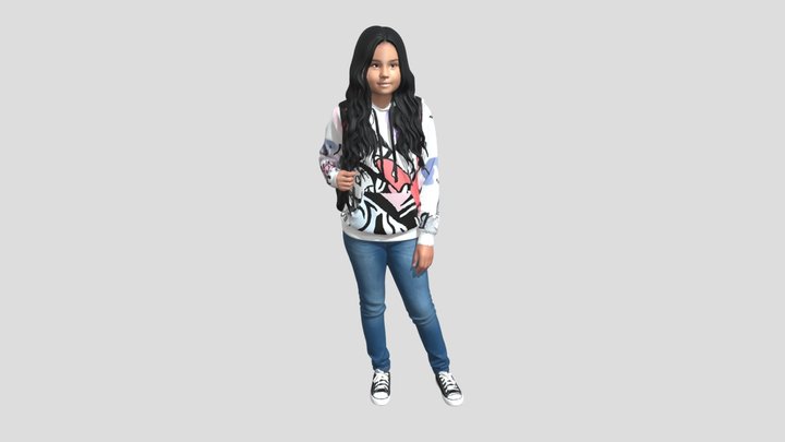 Colorful Confidence Teenage Girl – Modèle 3D gratuit STL