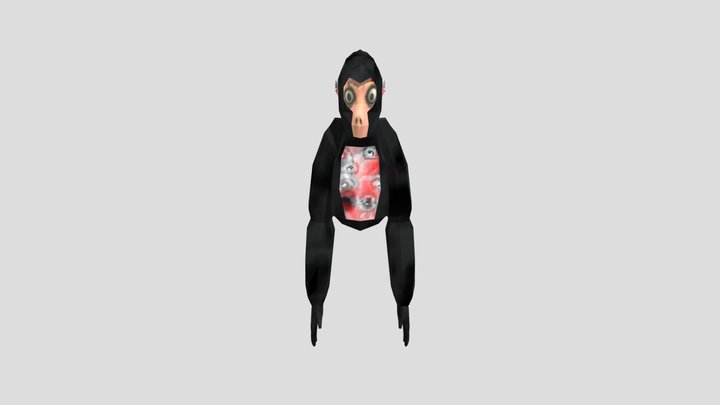 Chilkren Fearing Gorilla 3D Model