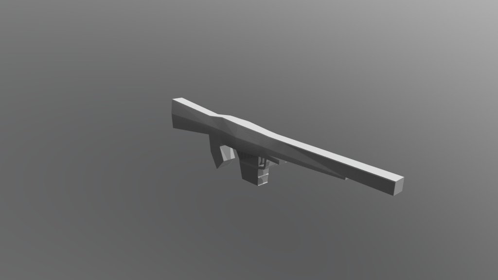 Low poly rifle