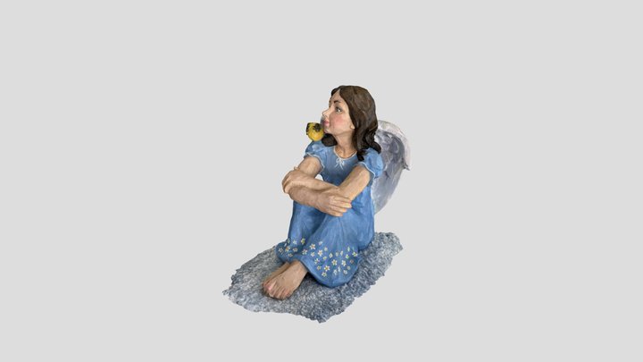 Fairy with Bird 3D Model