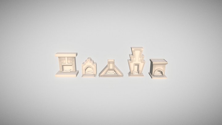 5 Fireplace 3D Model