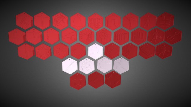 Darebee Badges 3D Model