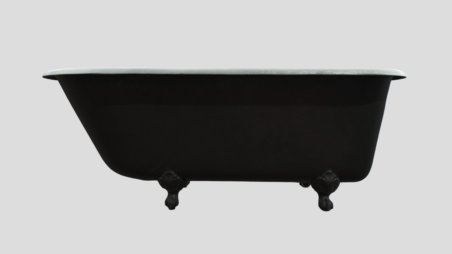 Freestanding cast iron bathtub