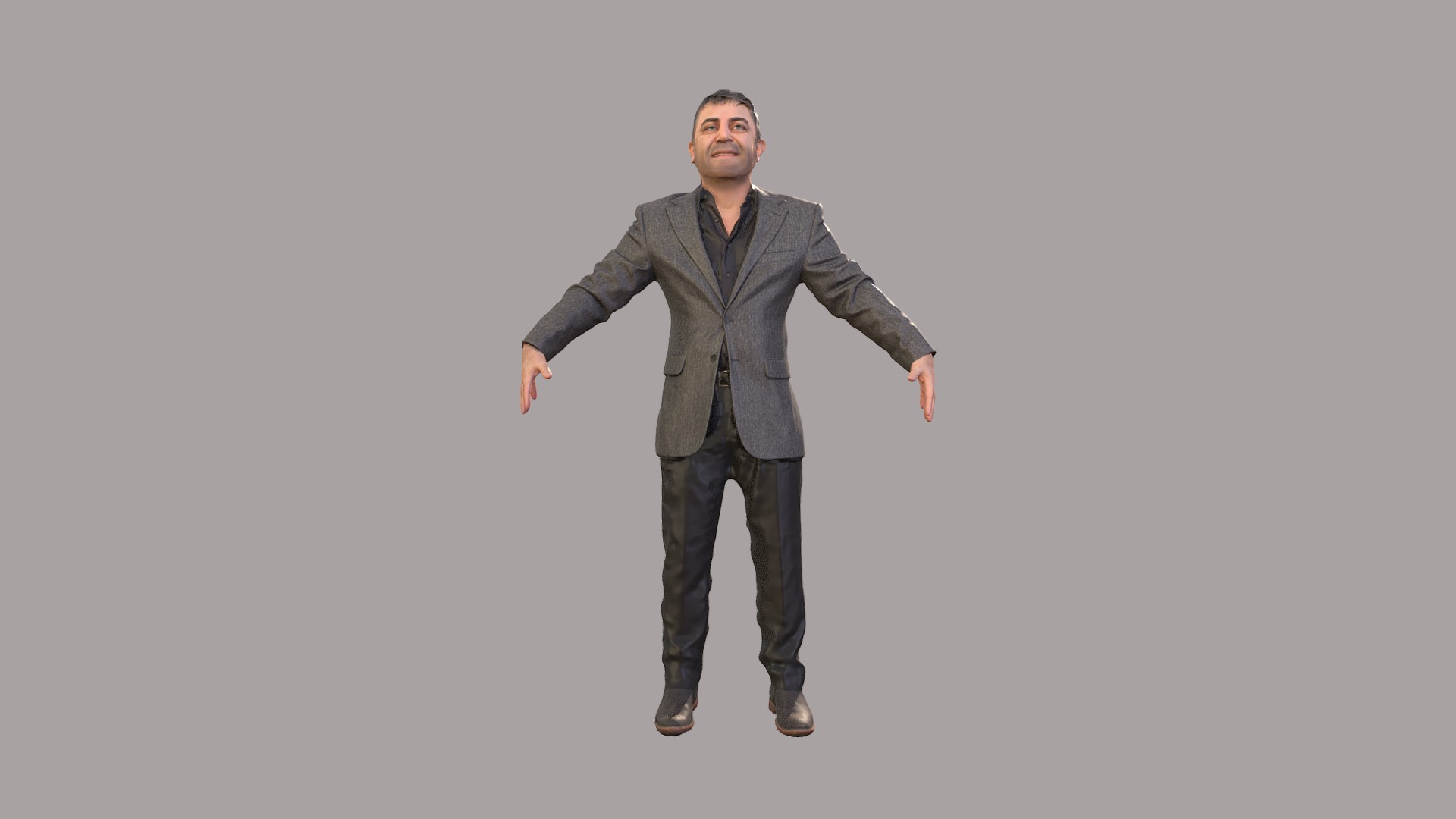 3D model Person 2 – A Pose - This is a 3D model of the Person 2 - A Pose. The 3D model is about a man in a suit.