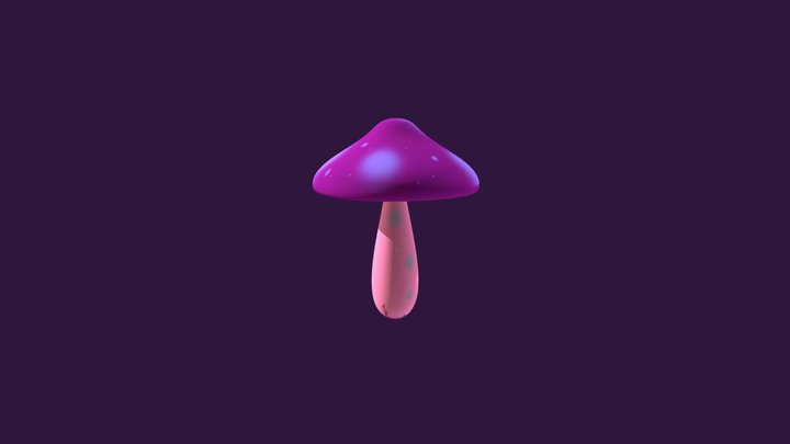 Mushroom purp 3D Model