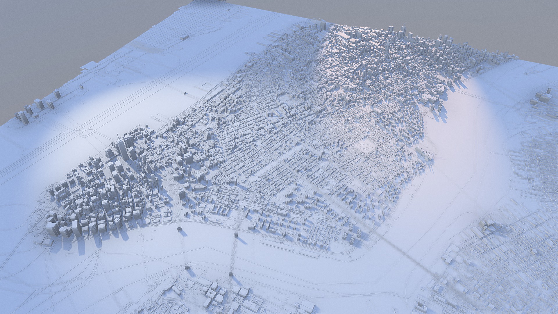 3D model New York - This is a 3D model of the New York. The 3D model is about a snow covered mountain.
