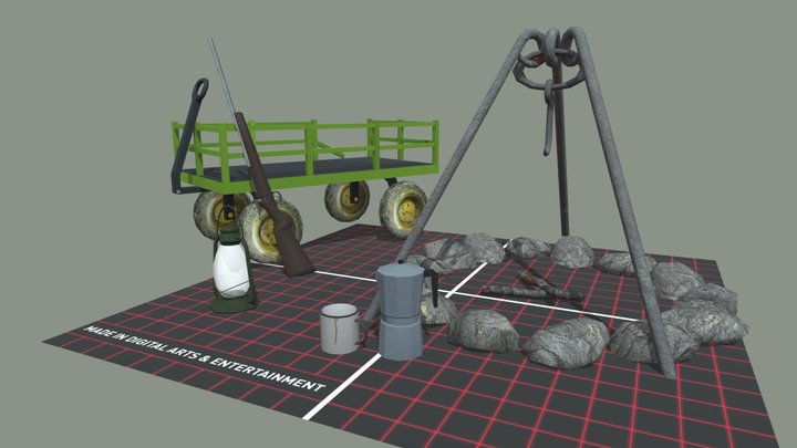 DAE 5 Finished props - Forest Loner 3D Model