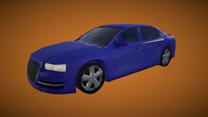 Audi A8l Low Poly 3D Model