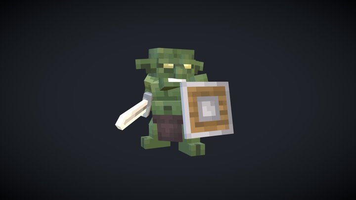 Goblin Warrior - Blockbench 3D Model