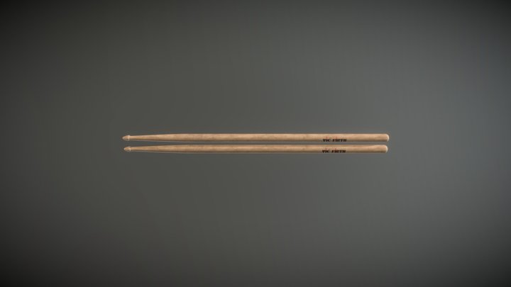 Drumsticks 3D Model