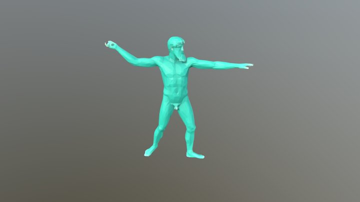Zeus or Poseidon from the Artemision (Low Poly ) 3D Model
