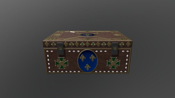 TP2 Box - King Louis XIV Storage Box 3D Model