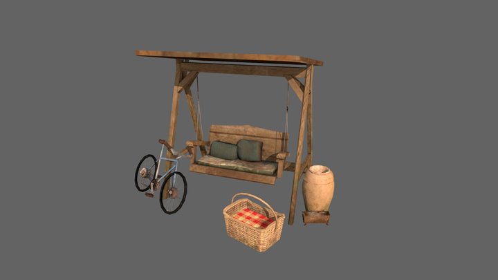 Grandma's House - Texture 2 More detailed props 3D Model