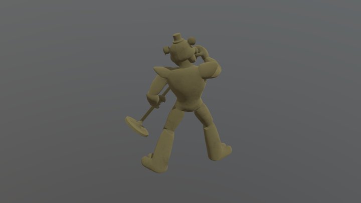Glamrock Freddy statue 3D Model