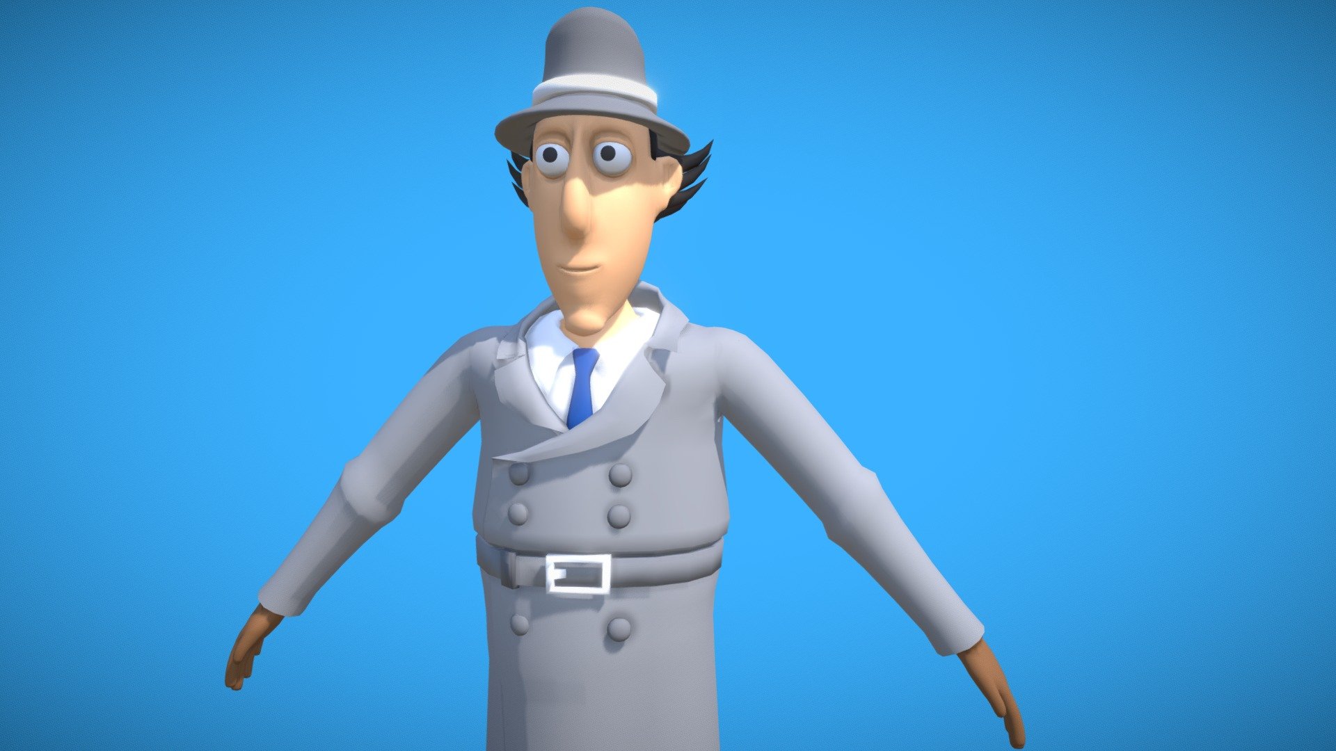 Inspector Gadget Buy Royalty Free 3D model by EK Studio (ekstudio) [610e5e2] Sketchfab Store