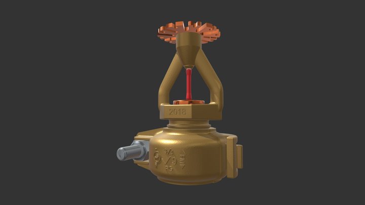 FireLock IGS Installation-Ready Sprinkler 3D Model