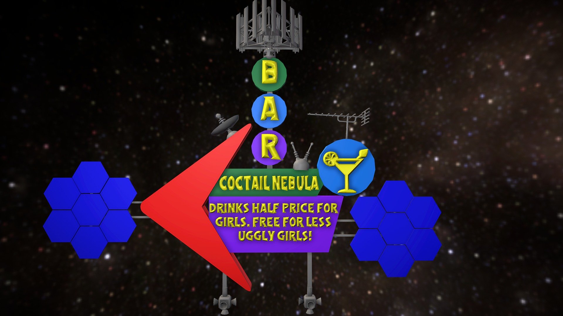 Space Billboard Coctail Nebula (color)