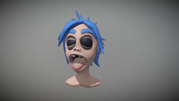2D Gorillaz Bust 3D Model