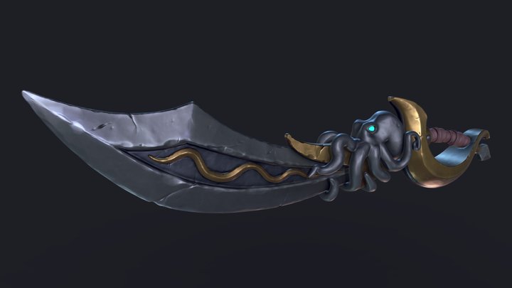 Stylized Pirate Sword 3D Model
