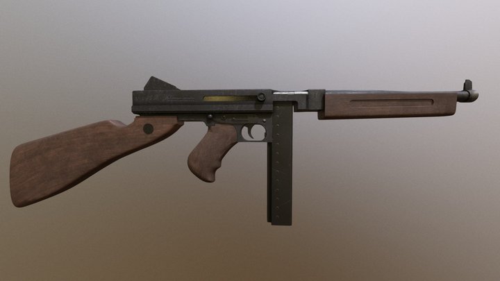 Thompson M1A1 3D Model