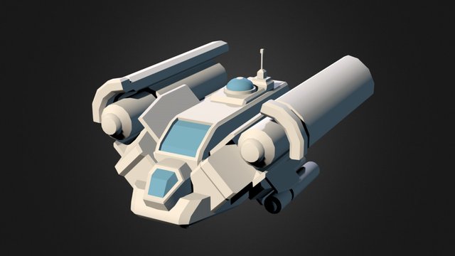 Low-Poly Ship Practice 3D Model