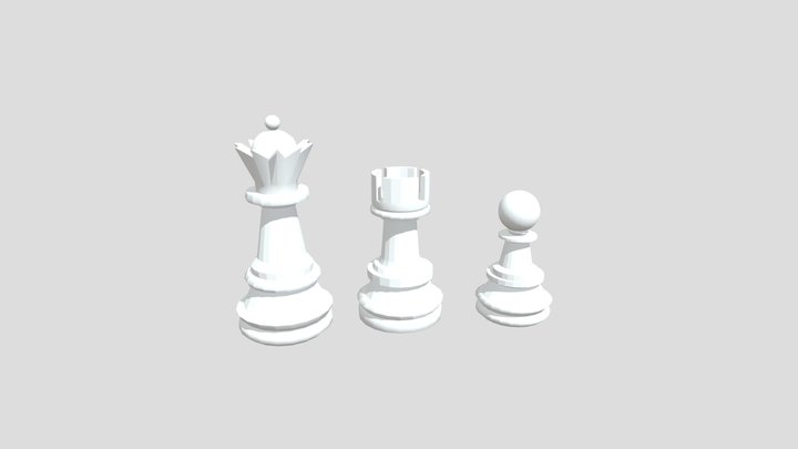 Peças de xadrez 3D Model