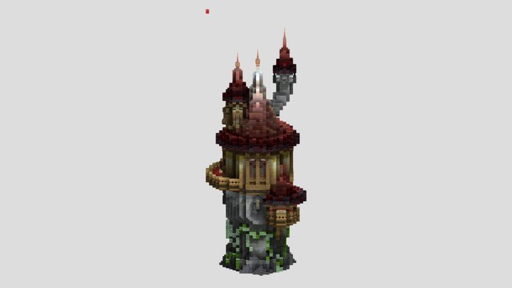 13 | Здание №3 "Башня с большим балконом" 3D Model
