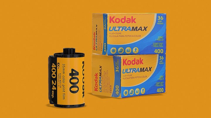 Kodak Ultramax 400 film roll 3D Model