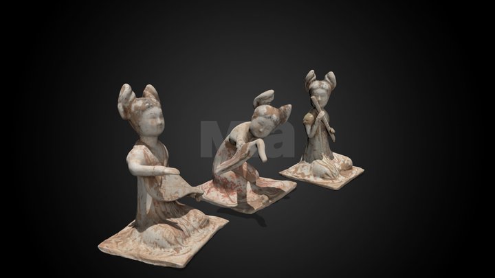 Chinese tomb figures, 618-906 CE – Gratis 3D-model STL
