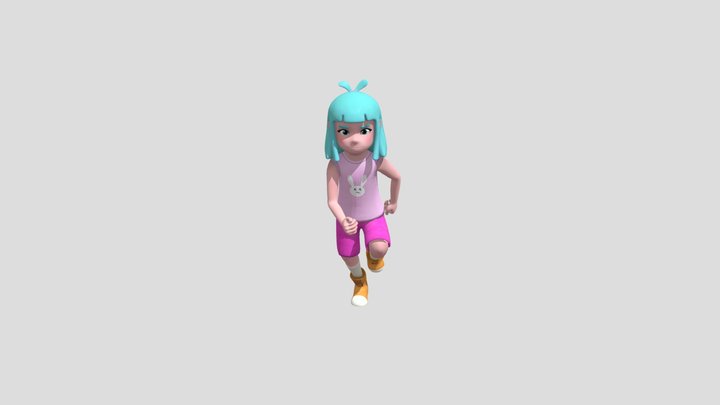 sarah (running) 3D Model