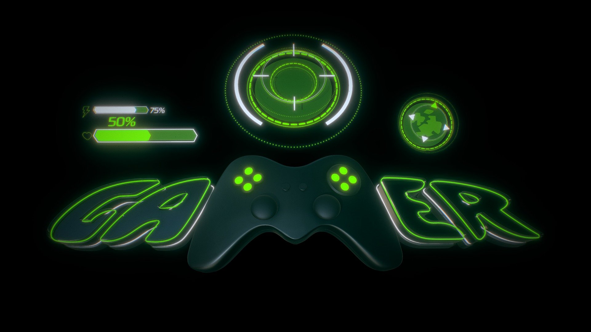 Gamer - 3D Lettering - Download Free 3D model by Paulo Diego ...