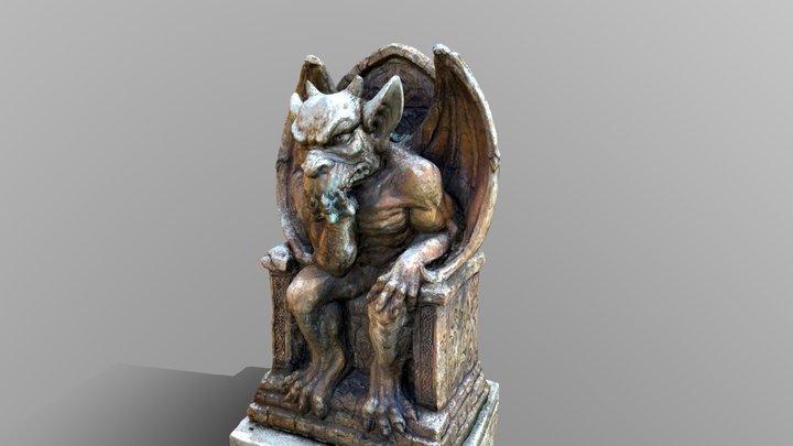 Gargoyle Stone Statue 3D Model