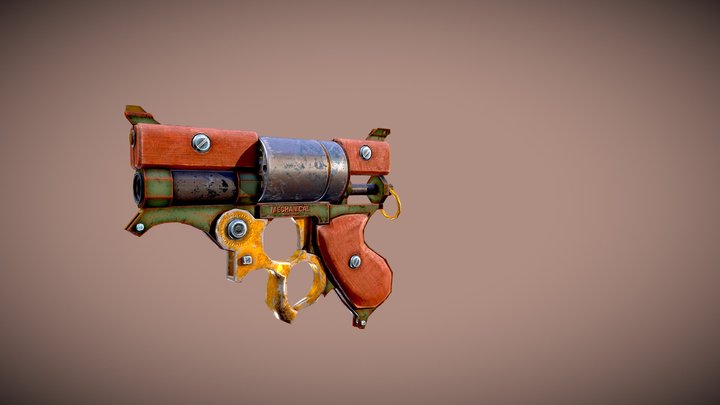 steampunk gun 3D Model