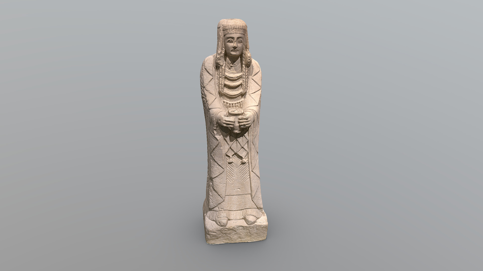 3D model Dama Oferente - This is a 3D model of the Dama Oferente. The 3D model is about a statue of a person.