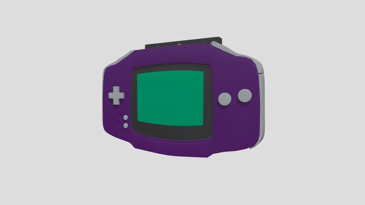 Gameboy Advance & Cartridge 3D Model