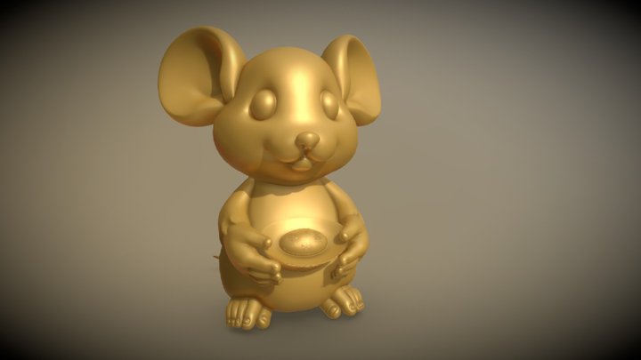 Cute Rat 3D Model