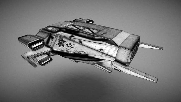 Spaceship 102 3D Model