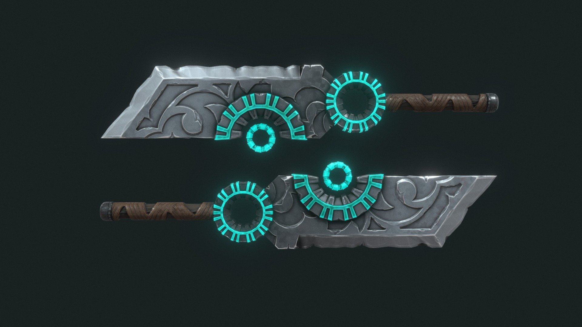 BlueBlade: Lowpoly Hand-painted Sword - Download Free 3D model by ...