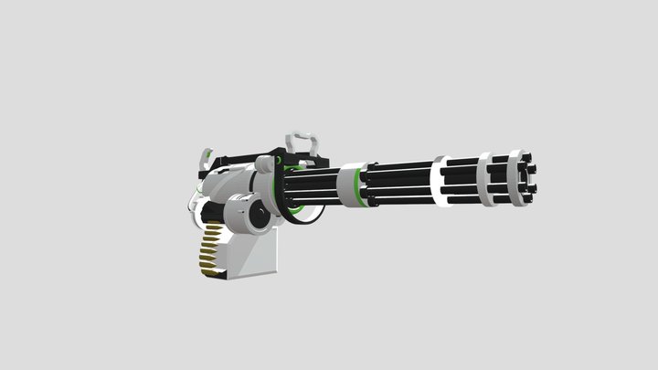 Handheld Minigun 3D Model